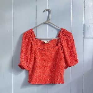 LOFT Smocked Blouse